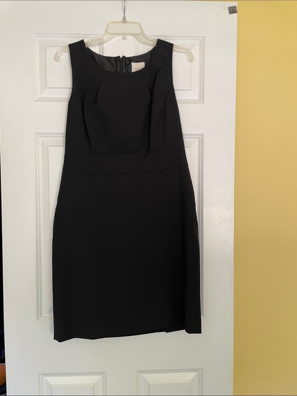 J. Crew Black Sleeveless Tailored Midi Dress